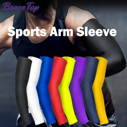 1 PC Sport Arm Compression Sleeve Basketball Cycling Arm Warmer Fitness Running UV Protection Volleyball Sunscreen Band